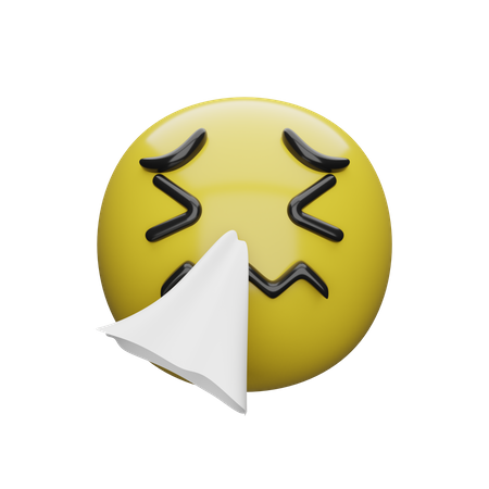 Espirrar emoji  3D Emoji