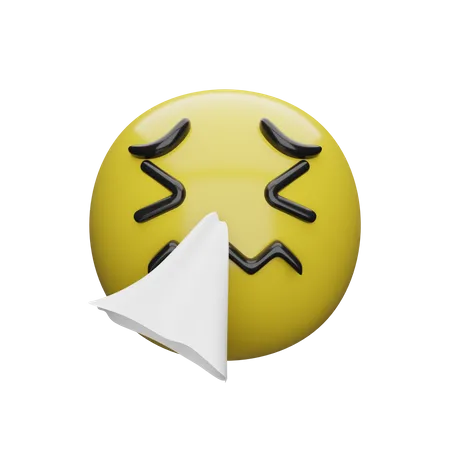 Espirrar emoji  3D Emoji