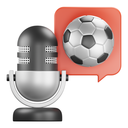 Podcast de esporte  3D Icon