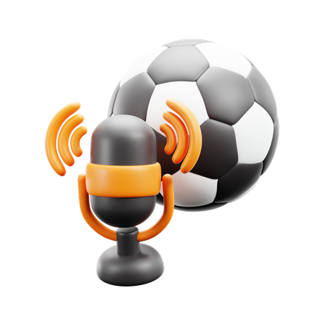 Podcast de esporte  3D Icon