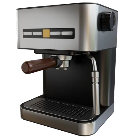 3 D Espresso Coffee Machine Illustration With Transparent Background 3D Icon