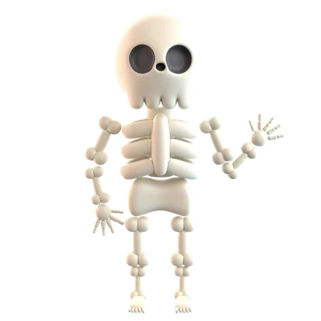 Ilustracao Do Icone 3 D Do Esqueleto 3D Icon