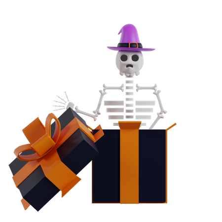 Esqueleto de regalo  3D Icon