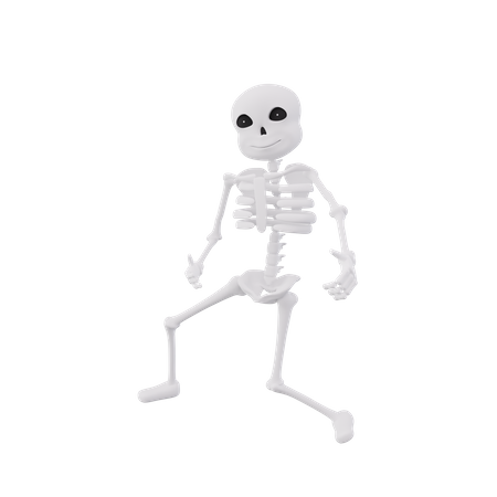 Esqueletos engraçados fazendo pose de dança  3D Icon