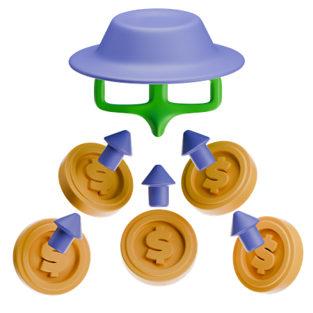 Esquema de pirâmide Ponzi  3D Icon