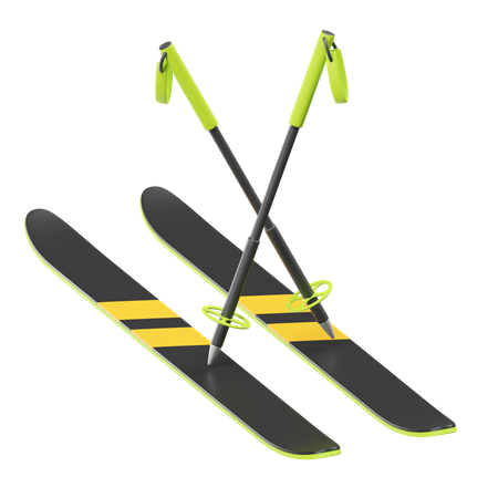 Esquiar  3D Icon