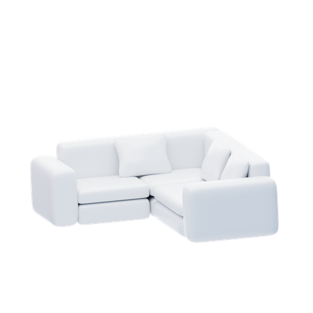 Esquina del sofá  3D Icon