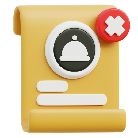 Essensbestellung stornieren  3D Icon