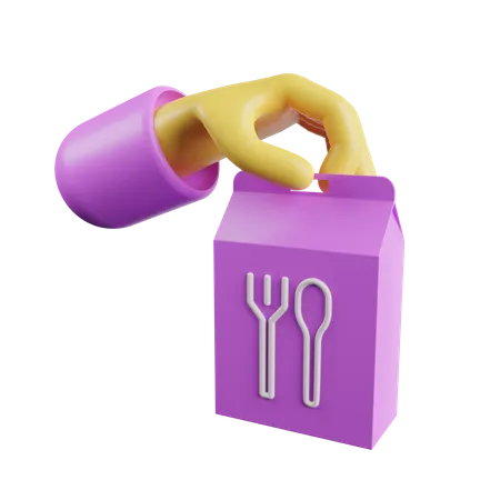 Lebensmittellieferservice  3D Illustration