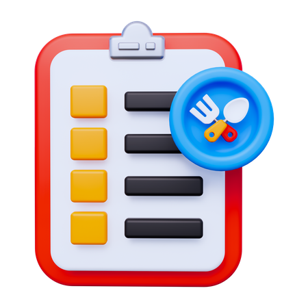 Essensliste  3D Icon