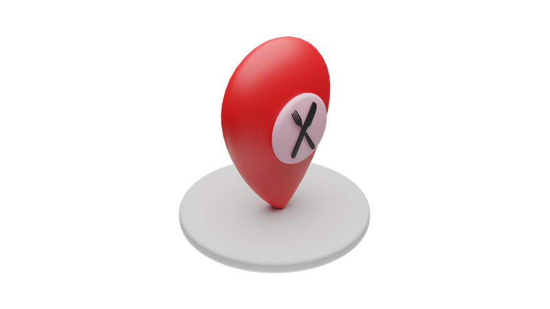 Essensstandort  3D Icon