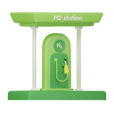 Estação de combustível de hidrogênio  3D Icon
