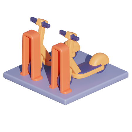 Estação de scooter elétrica  3D Icon