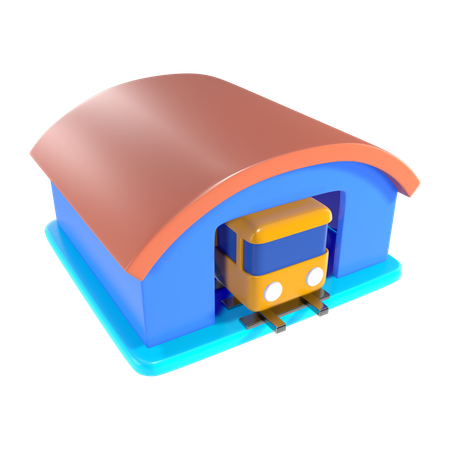 Estação de trem  3D Icon