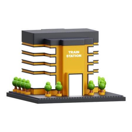 Estação de trem  3D Icon