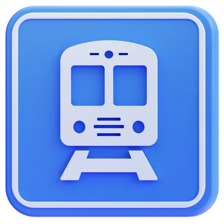 Estação de trem  3D Icon