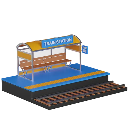 Estação de trem  3D Icon