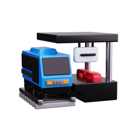 Estação de trem  3D Icon