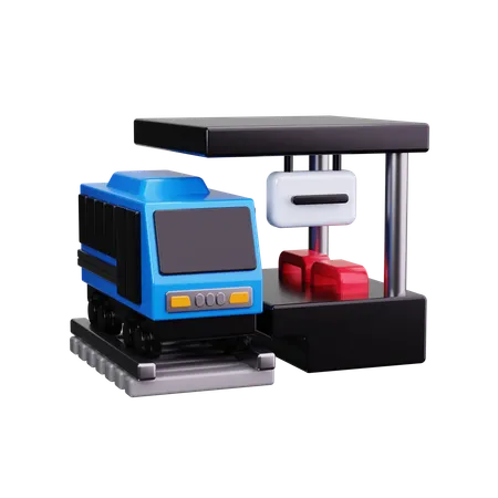 Estação de trem  3D Icon