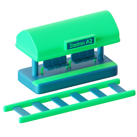 Estação de trem  3D Icon