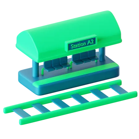 Estação de trem  3D Icon