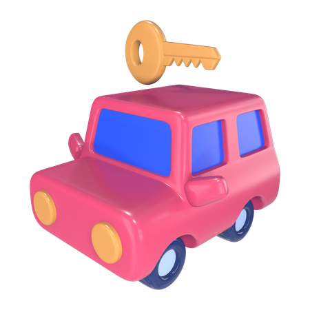Estación de alquiler de coches  3D Icon