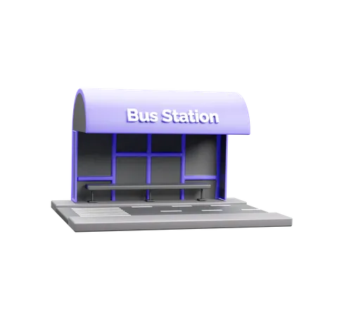 Estación de autobuses  3D Icon