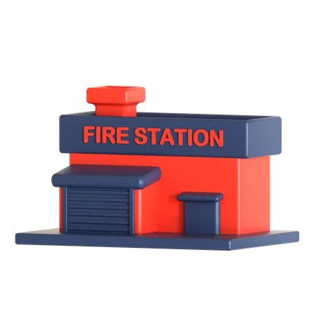 Estación de bomberos  3D Icon