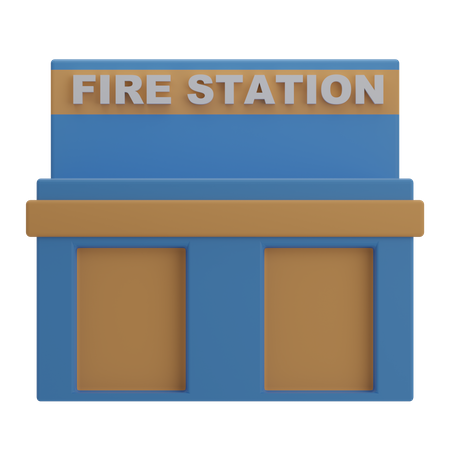 Estación de bomberos  3D Illustration