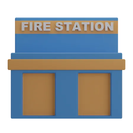 Estación de bomberos  3D Illustration