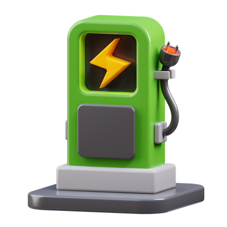 Estación de carga de coches eléctricos  3D Icon