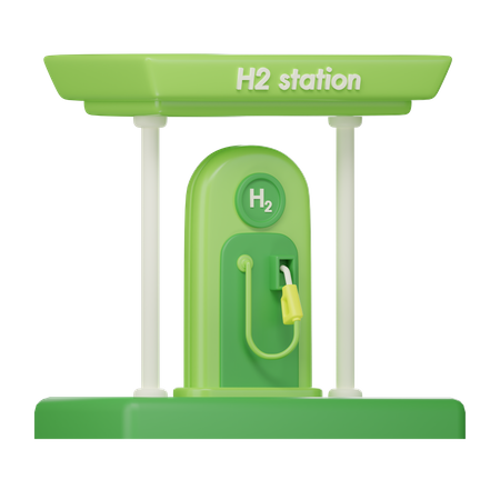 Estación de combustible de hidrógeno  3D Icon