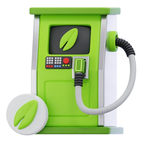 Estación de combustible ecológica  3D Icon