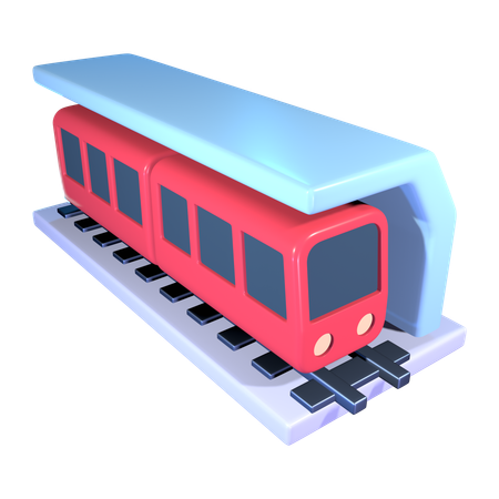 Estación de tren  3D Icon