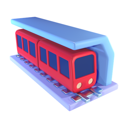 Estación de tren  3D Icon