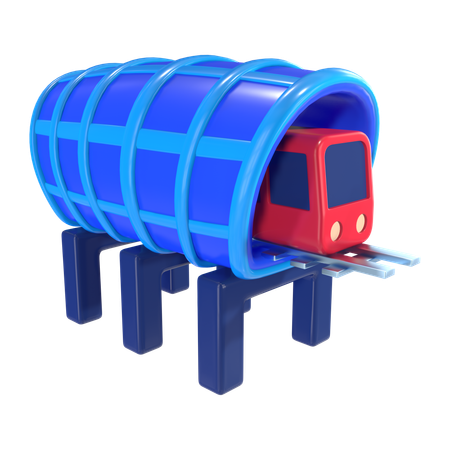 Estación de tren ligero  3D Icon