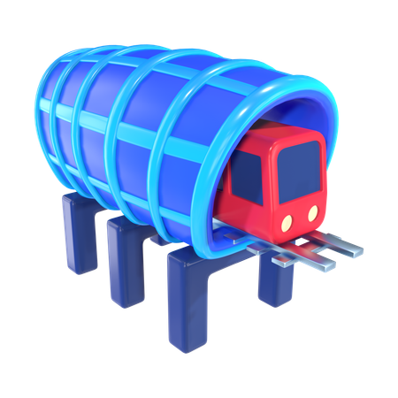 Estación de tren ligero  3D Icon