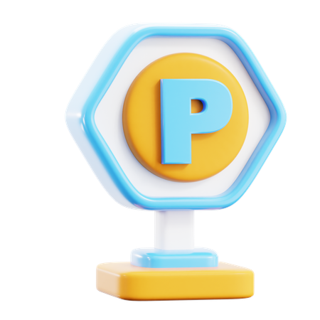 Placa de estacionamento  3D Icon