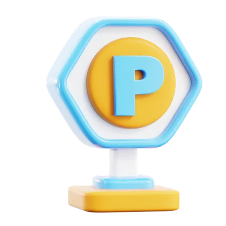 Placa de estacionamento  3D Icon