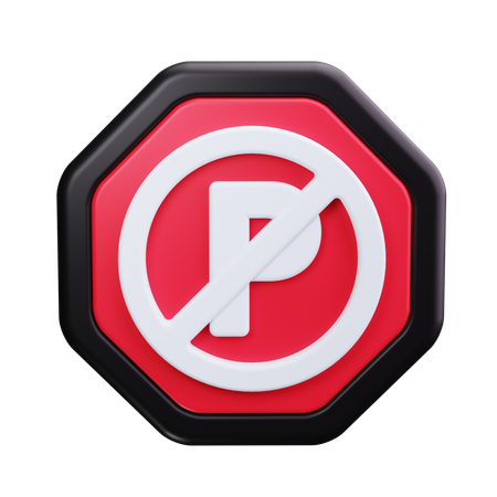 Estacionamento proibido  3D Icon