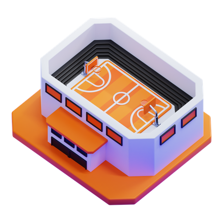 Estádio de basquete  3D Icon