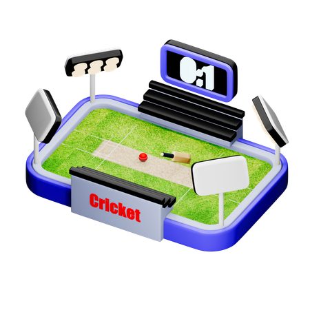 Estadio de cricket  3D Icon