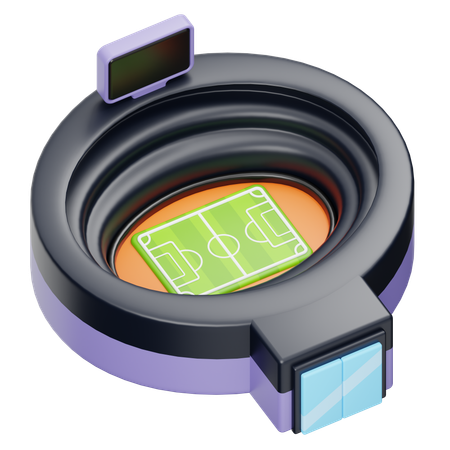 Estadio de fútbol  3D Icon