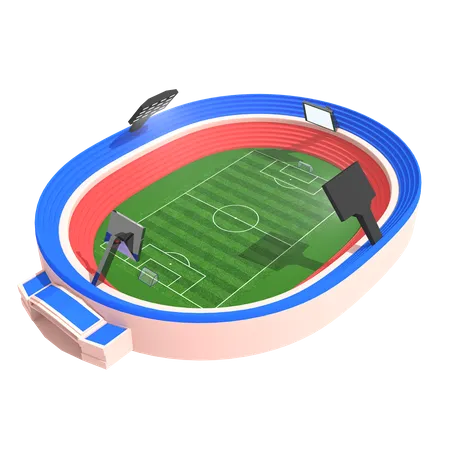 Estádio de futebol  3D Icon