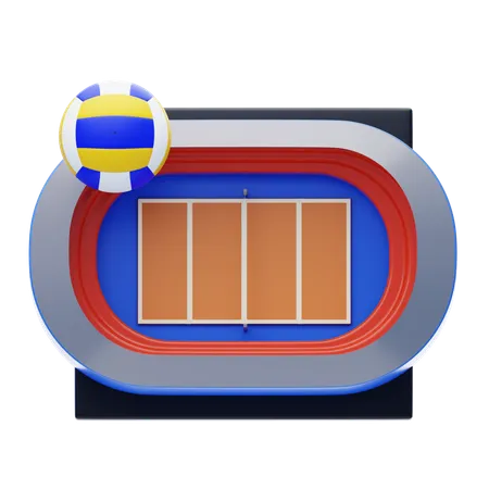 Estadio de voleibol  3D Icon