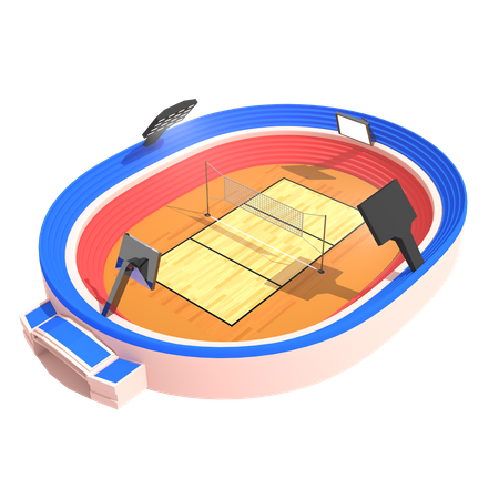 Estadio de voleibol  3D Icon