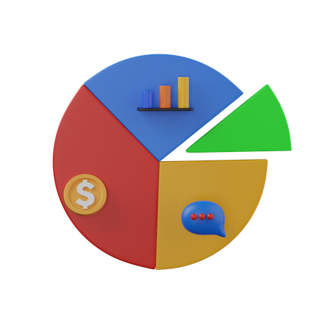 Estadística empresarial  3D Icon