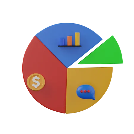 Estadística empresarial  3D Icon