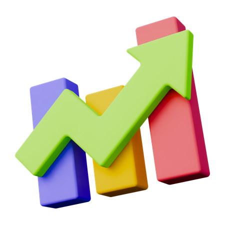 Estadística empresarial  3D Icon