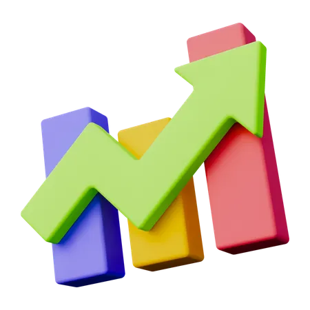 Estadística empresarial  3D Icon